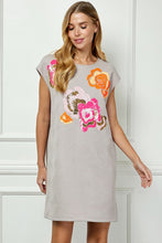Sequin Flower Textured Dress
