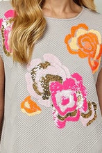 Sequin Flower Textured Dress