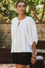 Ivory Front Tie Top