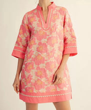 Flamingo pink floral dress