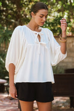 Ivory Front Tie Top