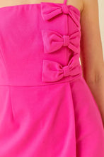 Fuchsia Romper with Bow Details