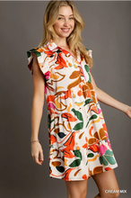 Floral Flutter Sleeve Dress