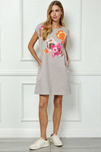 Sequin Flower Textured Dress