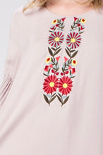 Cocoa Floral Embroidered Dress