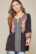 Savanna Jane black embroidered top