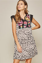Savanna Jane light pink leopard print short sleeve dress